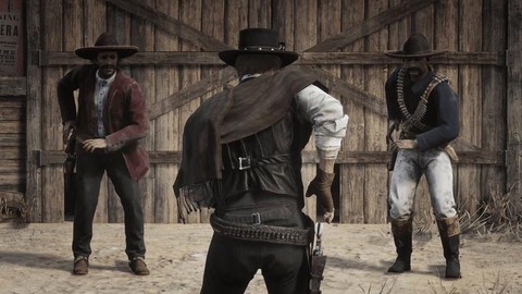 荒野大镖客2怎么拔枪[图2]